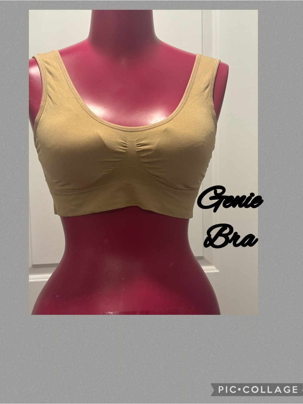 Genie Bra Everyday Comfort wireless Bra in Tan L